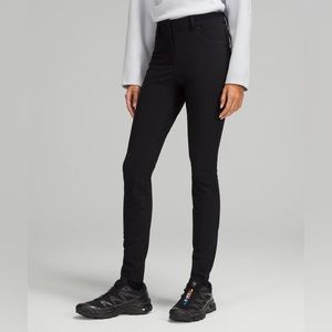 Lululemon City Sleek Slim-Fit High Rise Pants in Black